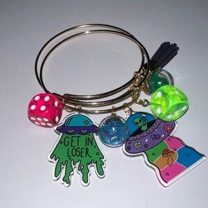Get in loser large size charms bracelet